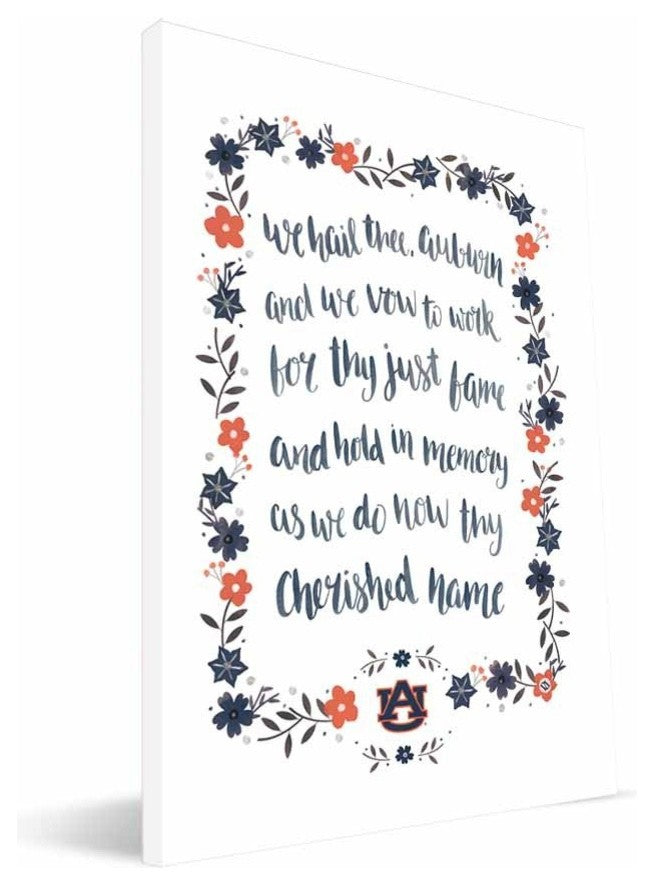 AUB TIgers Hand-Painted Song Canvas Print, 16"x24"