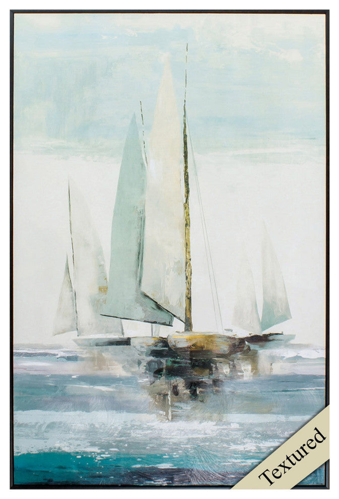 Quiet Boats Non-Glass Framed Art