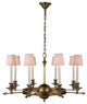 Elegant Lighting Easton Collection 8-Light Pendant Lamp, Burnished Brass Finish