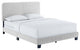 Celine Channel Tufted Performance Velvet Full Bed, Light Gray