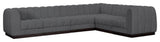 Quinn Chenille Upholstered 6-Piece L-Shaped Modular Sectional, Grey