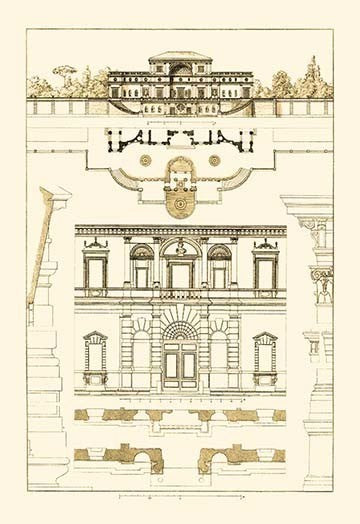 Villa Sacchetti, Villa Papa Giulio at Rome- Gallery Wrapped Canvas Art 28" x 42"
