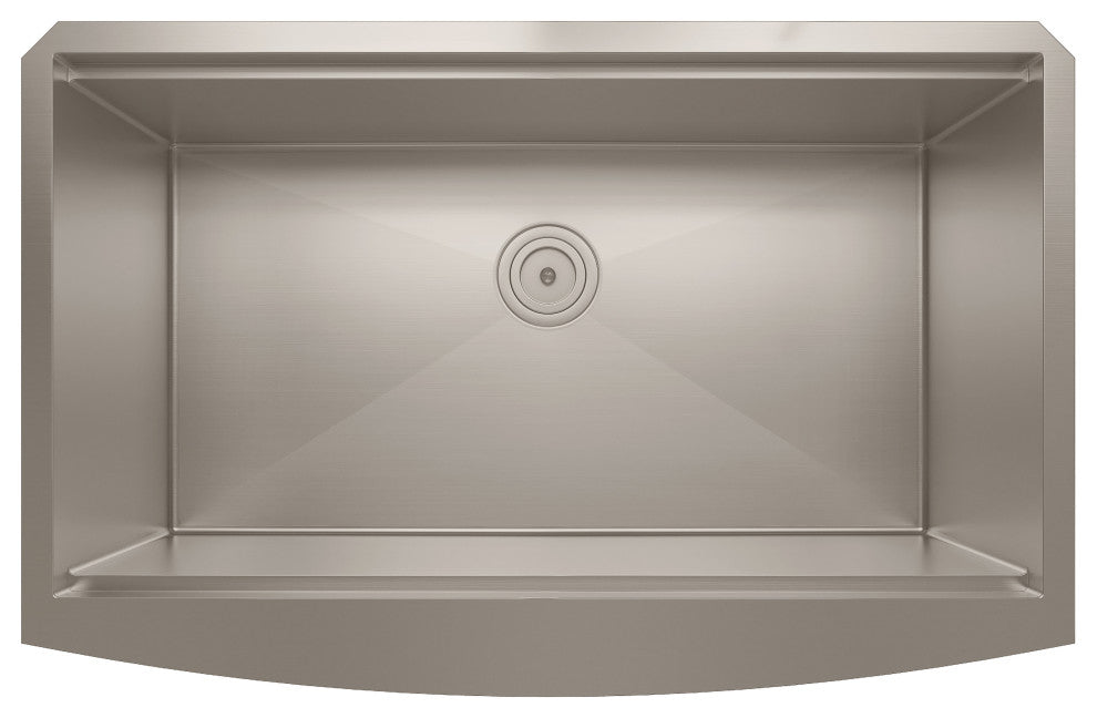 Sinber Single Bowl Kitchen Sink with 304 Stainless Steel Satin Finish, 33"x21" Workstation, Apron/Farmhouse