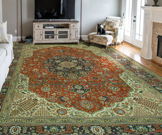 Super Vintage Distressed Colson Rust/Navy Rug, 11'5 x 15'10