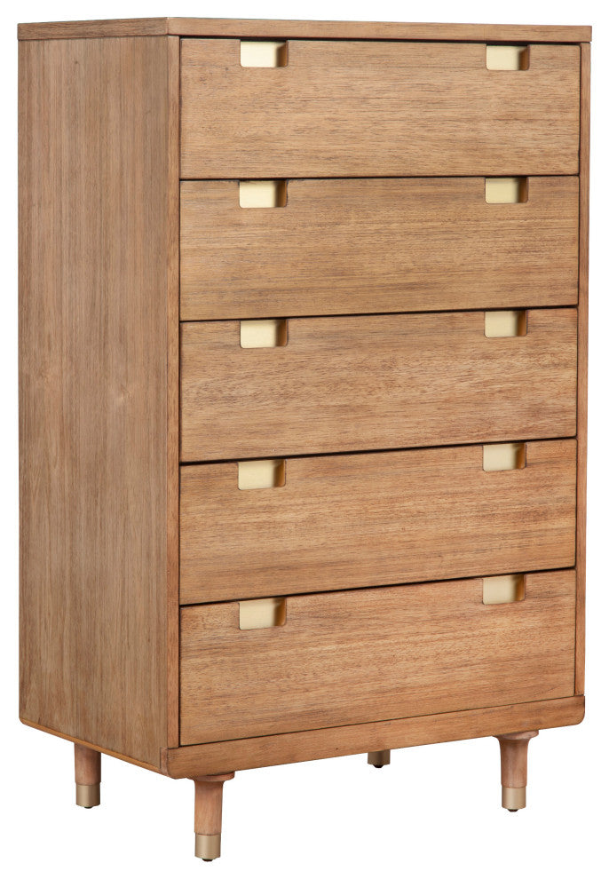 Easton Five Drawer Chest, Sand