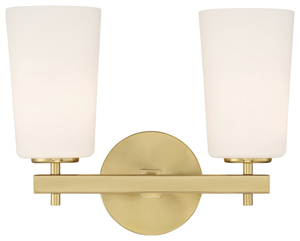 Crystorama Lighting Group COL-102 Colton 2 Light 15"W Vanity - Aged Brass