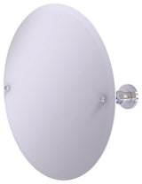 Frameless Round Tilt Mirror with Beveled Edge, Polished Chrome