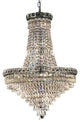 Elegant Tranquil Dining Room Light, Chrome Finish With Royal Cut Crystal