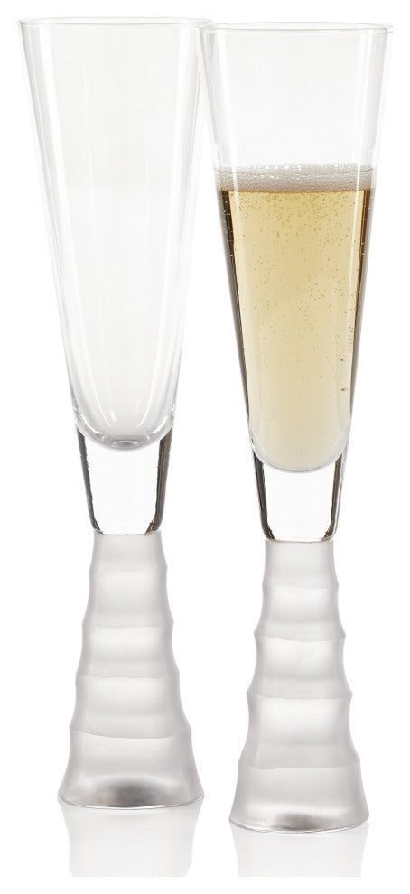 Terrell Bamboo Stem Champagne Flutes, Set of 4