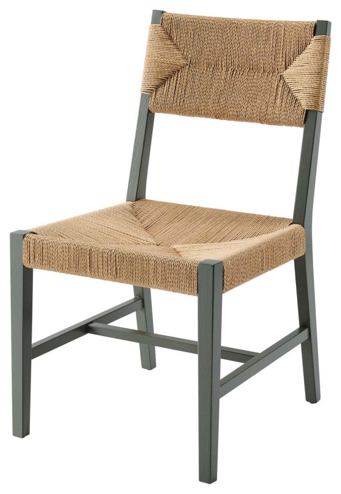 Side Dining Chair, Gray Natural, Wood, Modern, Cafe Bistro Hospitality