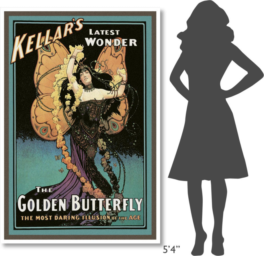 "Magicians: Golden Butterfly: Kellar's Latest Wonder" Print, 42"x62"