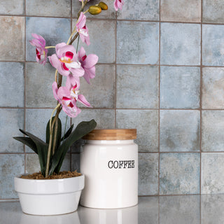 Kings Etna Encaustic Ceramic Floor and Wall Tile, Blue