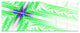 Bright Green Fractal Cross Design, Abstract Canvas Art Print, 83"x32", 7 Panels