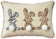 Nourison Home 14"x20" Holiday Pillows Applique Bunnies Beige Throw Pillows