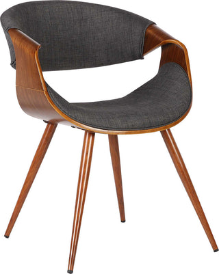 Butterfly Mid-Century Dining Chair, Walnut, Charcoal