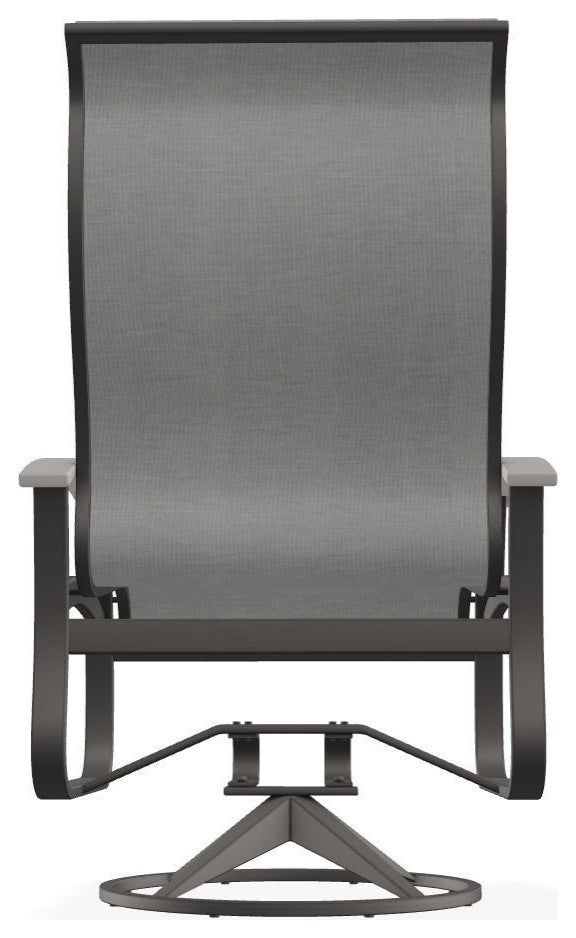 Belle Isle Sling Outdoor Swivel Rocker, Alloy/Warm Gray