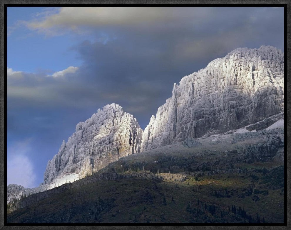 Snow Dusted Mountains, Glacier National Park, Montana, 16"x12"