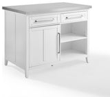 Silvia Stainless Steel Top Kitchen Island
