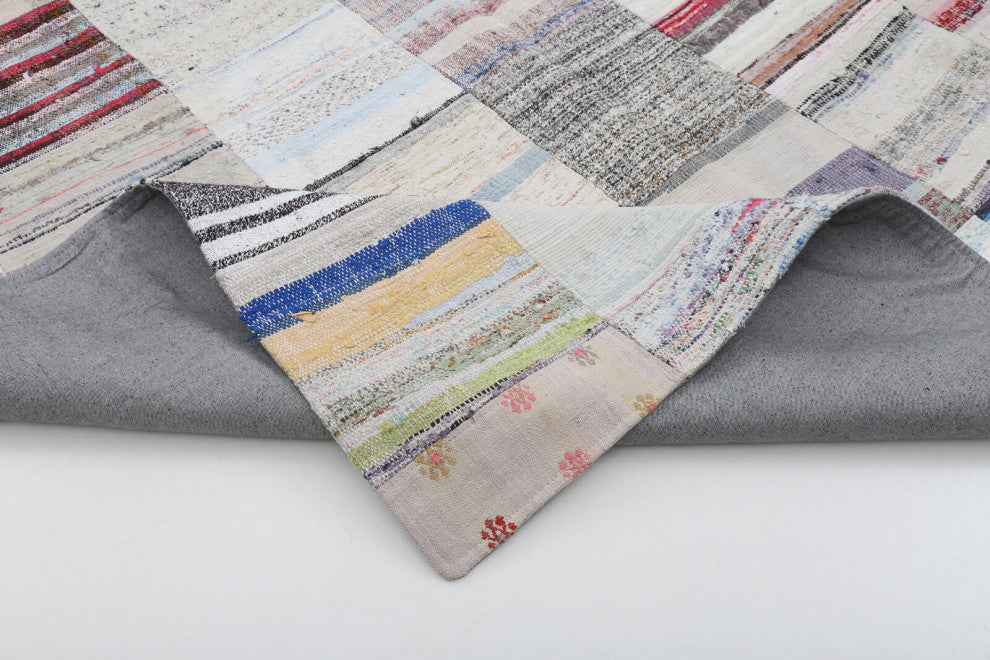 Rug N Carpet - Handmade Anatolian 8' 3'' x 11' 6'' Tribal Patchwork Kilim Rug
