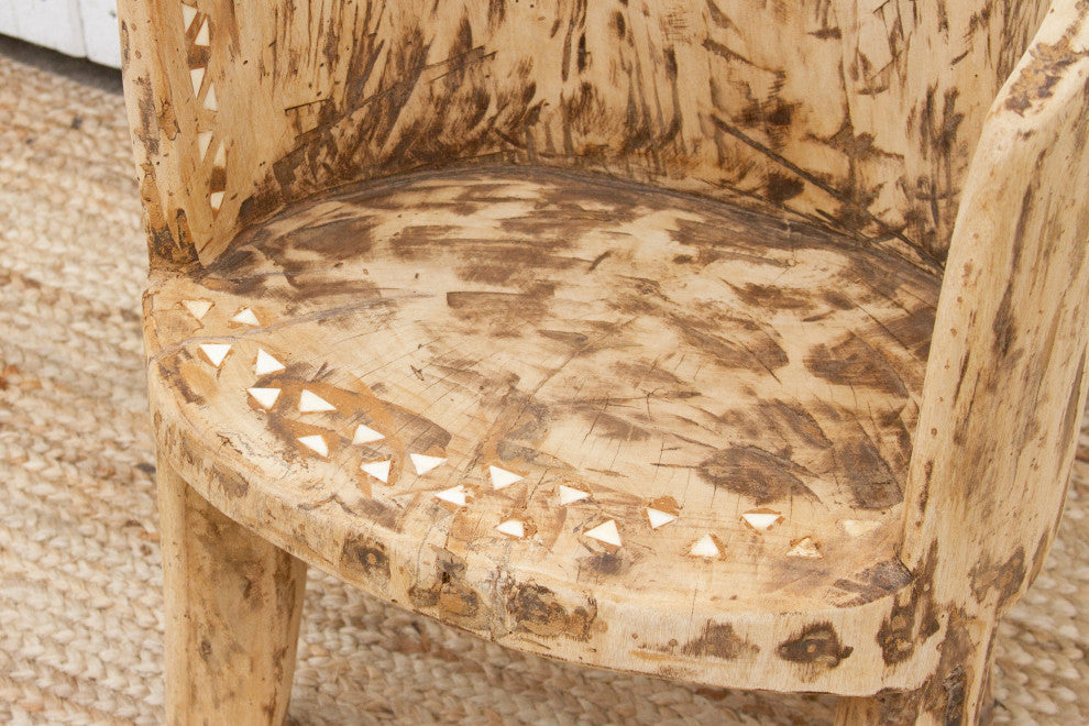 Tribal Bleached Wood Naga Chair