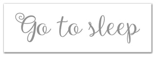 Go to sleep 12"x36" Canvas Wall Art, Gray
