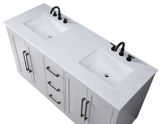 Home Living 60" Double Bathroom Vanity, Grey