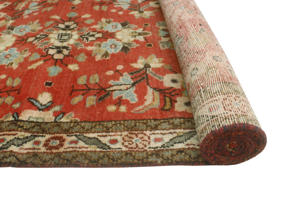 Fine Vintage Distressed Northcli Red/Ivory Runner, 3'3x11'4