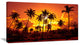 "Coconut Palms Against Yellow Sky" Landscape Photo Wall Art, 1 Panel, 60"x28"