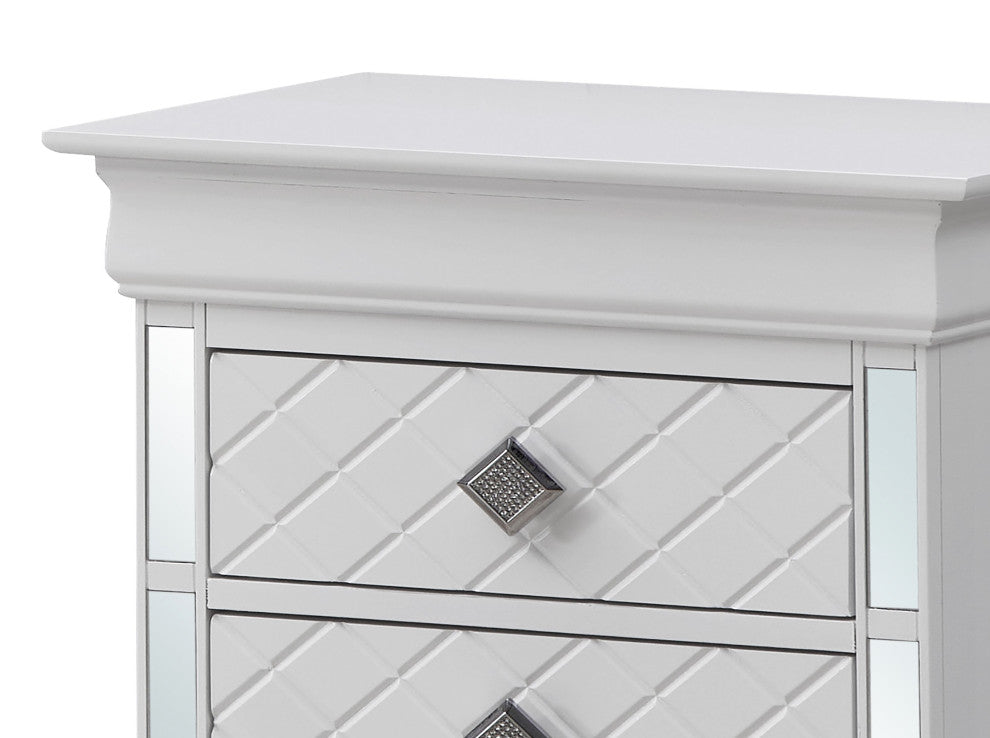 Verona 2-Drawer Nightstand, White