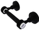 Pacific Grove 2-Post Toilet Paper Holder with Dotted Accents, Matte Black