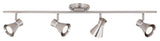 Alto LED Adjustable Ceiling Spot Track Light, Brushed Nickel and Chrome, 4-Light