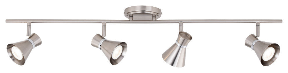 Alto LED Adjustable Ceiling Spot Track Light, Brushed Nickel and Chrome, 4-Light