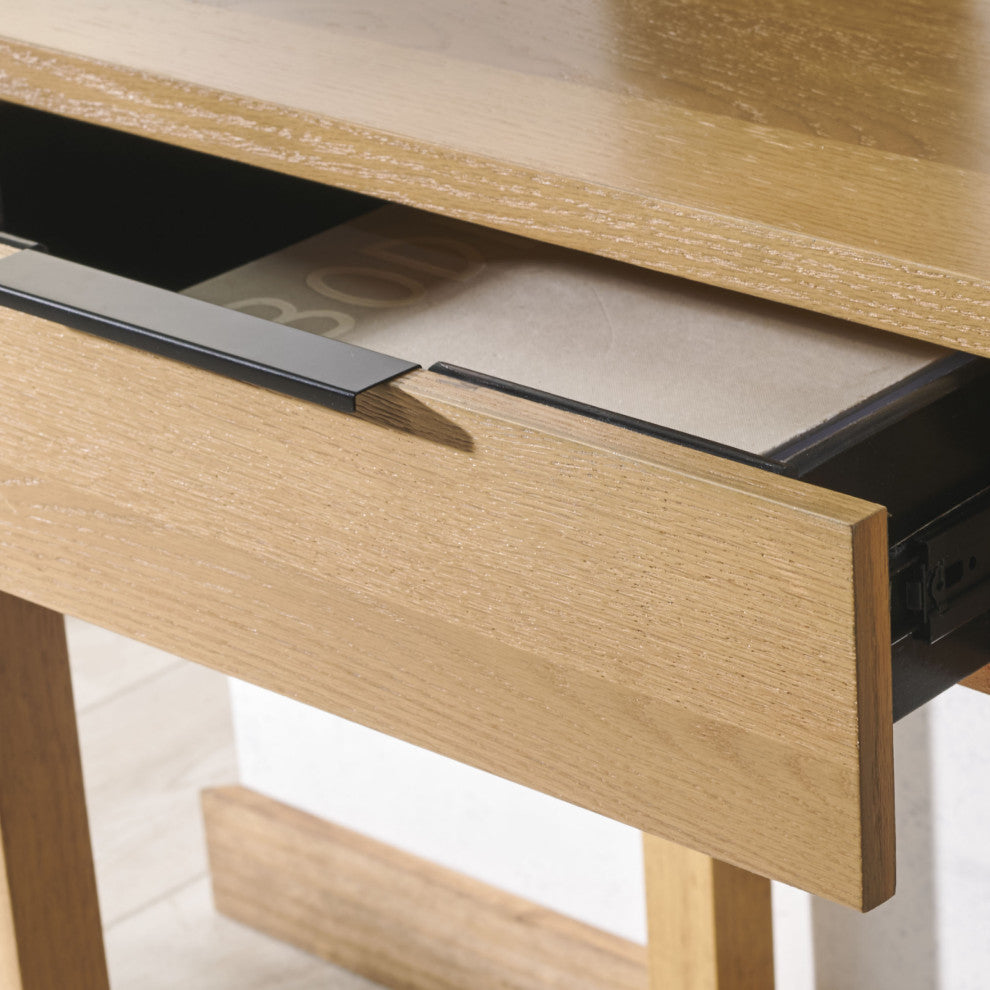 Safavieh Couture Gabrietta 2 Drawer Wood Desk, Natural/Black