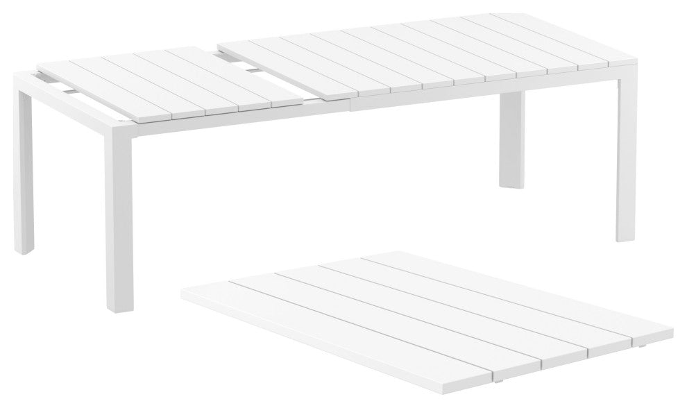 Atlantic Dining Table 55, 83" Extendable White