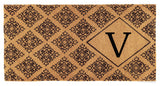 Regency Monogram Doormat, 3'x6'x1.5", V