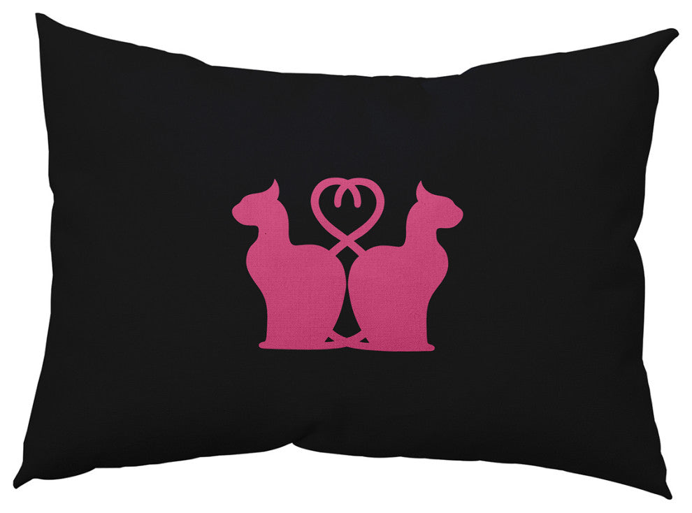 Halloween Cats Accent Pillow, Tickled Pink, 14"x20"