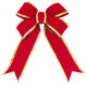 Vickerman Red-Gold Velvet, Bow, 18"
