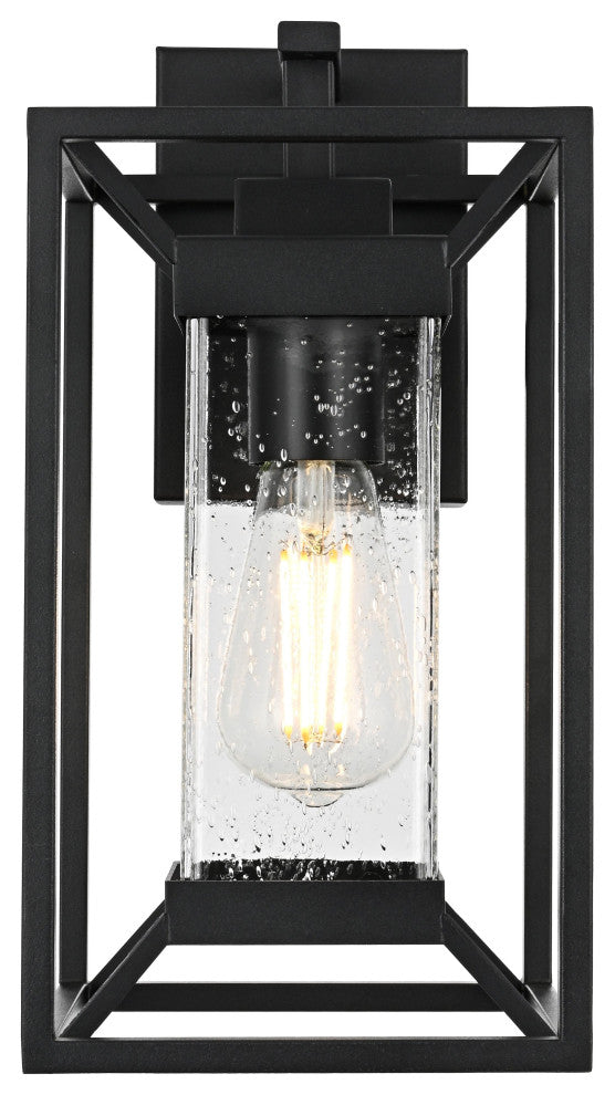 Home Living 7" Outdoor Wall Sconce, Black