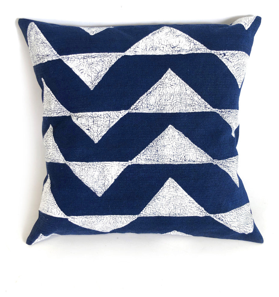 Sadza Triangles Pillow Touareg Indigo