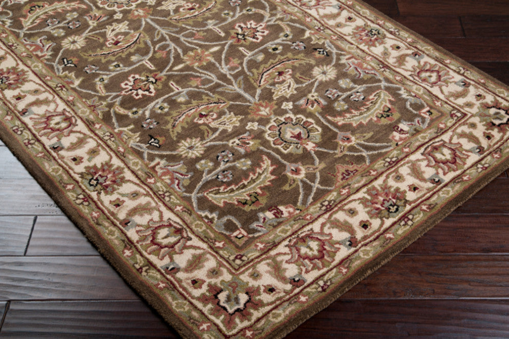 Surya Caesar CAE-1003 Traditional Area Rug, Dark Brown, 3' x 12' Runner