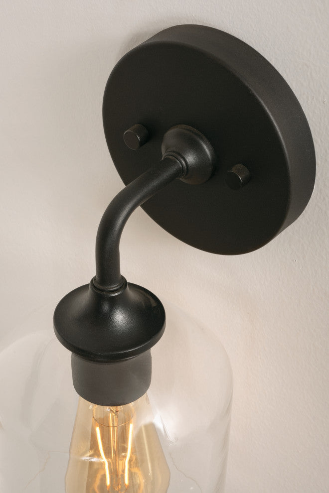 William 11" Wall Sconce, Black