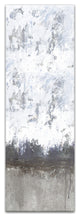 White Tan Tall Abstract 12x36 Canvas Wall Art