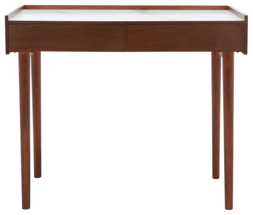 Safavieh Henley 2 Drawer Desk, White Marble