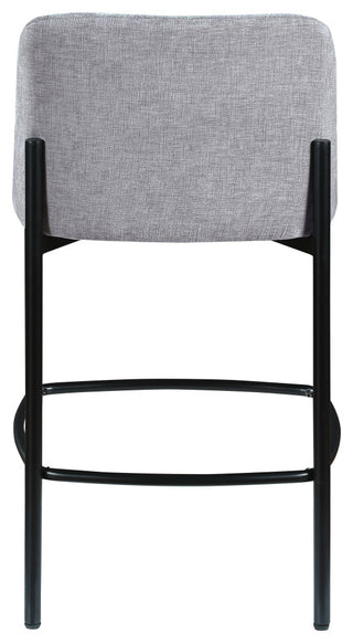 Burton Chenille Fabric Upholstered Stool (Set of 2), Grey