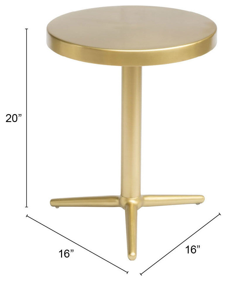 Derby Accent Table Brass