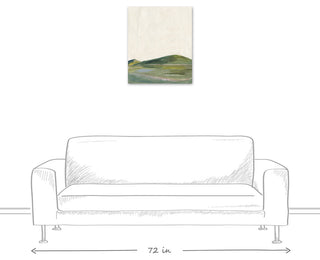 Abstract Green Hills 20 x 24 Canvas Wall Art