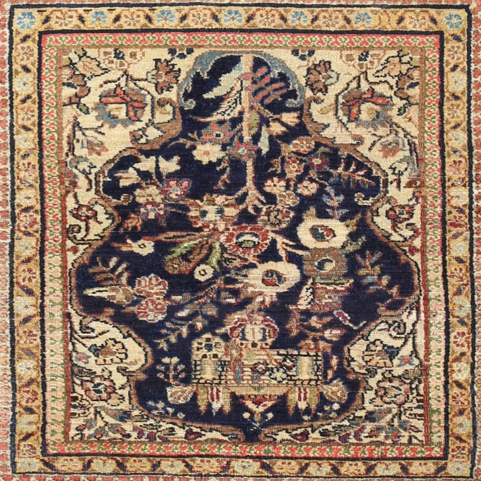 Ahgly Company Indoor Square Traditional Area Rugs, 6' Square