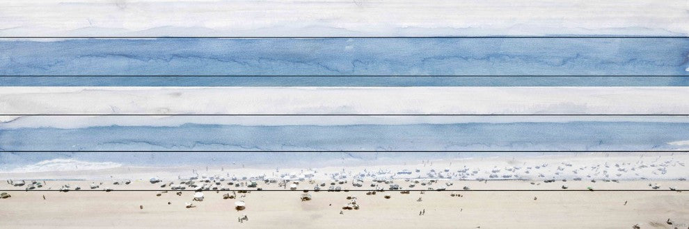 "House Ipanema" Print on White Wood, 60"x20"