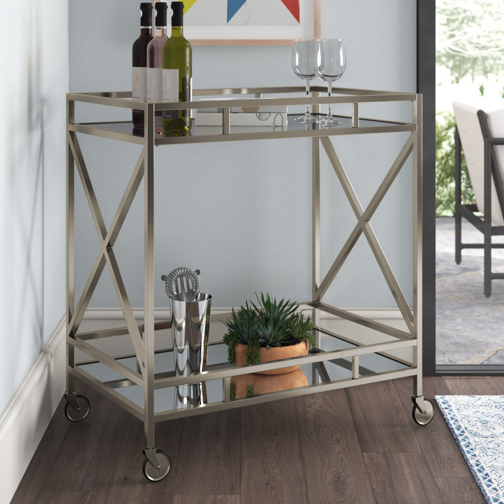 Lifestyle image: cart shown in a room setup for serving use.