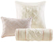 Madison Park Laurel Silky Tufted 7-Piece Comforter Set, Blush